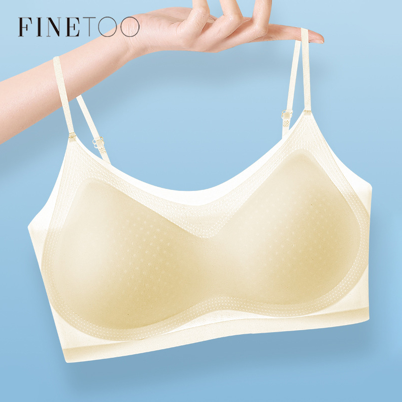 T Shirt Bra Seamless - M-4XL 超薄型シームレスブラジャー女性のアイスシルク通気性ワイヤレスベストトップスガールセクシーなプッシュアップギャザーパッド入りブラレット夏