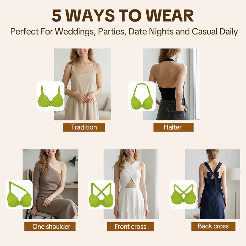 HSIA セラフィナ 5ウェイ マルチウェイ ホルターネック - Sheer Mesh Bra のレビューと価格