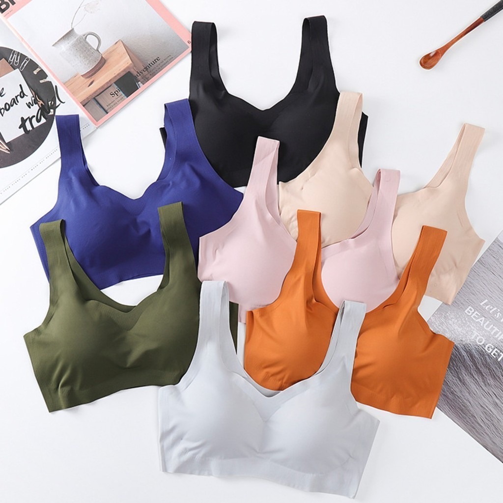 パッド付きシームレススポーツブラ,スチールリングなしで快適, - Full Coverage Bra のレビューと価格